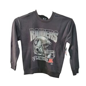 Las Vegas Raiders NFL Team Apparel Mens‎ Small Football Helmet Sweatshirt